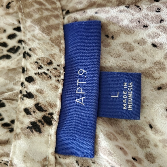 Apt 9 Sleeveless Snake Print Yellow Stripe Keyhole - Picture 7 of 9